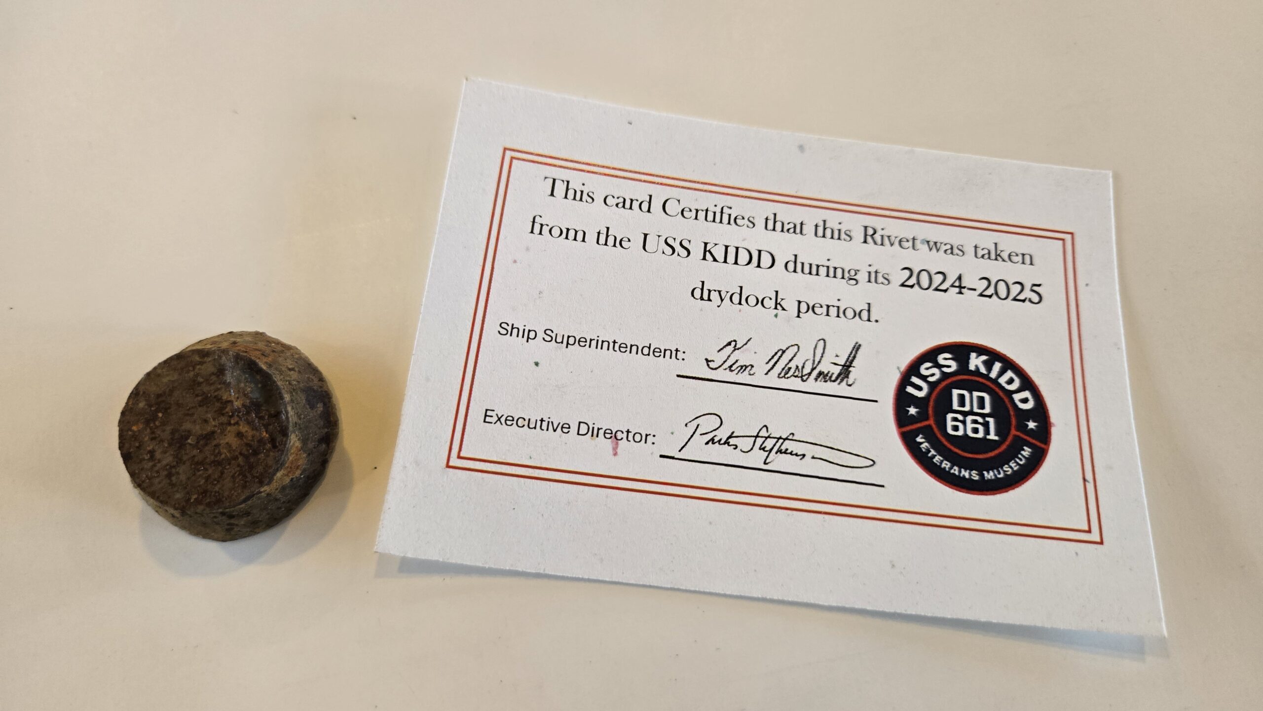 USS KIDD Rivets - Image 3